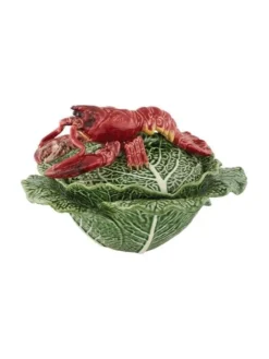 Bordallo Soepterrine Groene Kool/kreeft ø 31 Cm Aardewerk