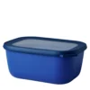 Mepal Cirqula Rechthoekige Kom Met Deksel 1,5 Liter Kunststof Vivid Blue