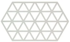 Zone Denmark Triangles Onderzetter 24 X 14 Cm Silicone Lichtgrijs
