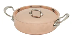 Mauviel M'150S Braadpan Met Deksel ø 24 Cm Koper Rvs Greep