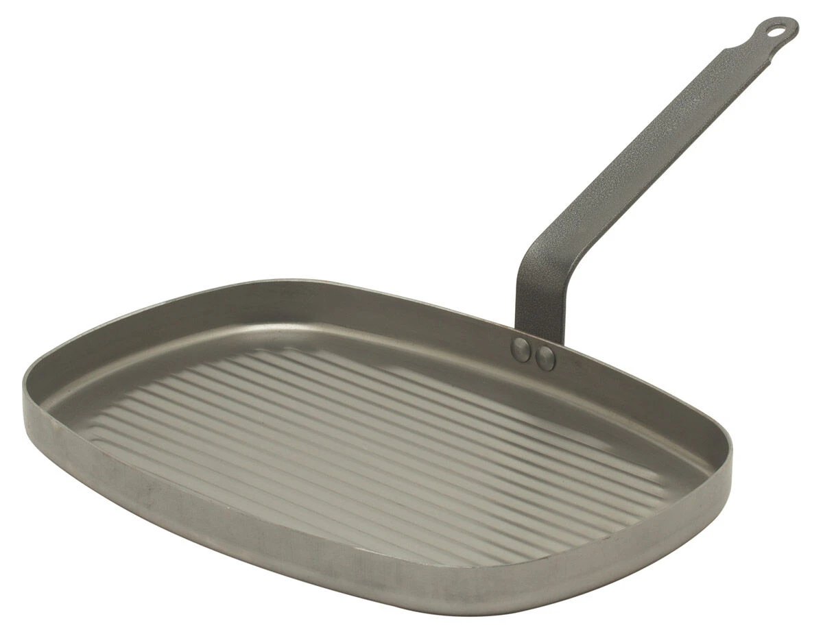 De Buyer Carbone grillpan met steel 38 x 26 cm plaatstaal De Buyer Carbone Grillpan Met Steel 38 X 26 Cm Plaatstaal -Beroemde Keukenseries Winkel 5845 72319 1