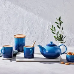 Le Creuset Voorraadpot Met Houten Deksel ø 10 X 12 Cm Aardewerk Azure -Beroemde Keukenseries Winkel 60825542200099 alt5