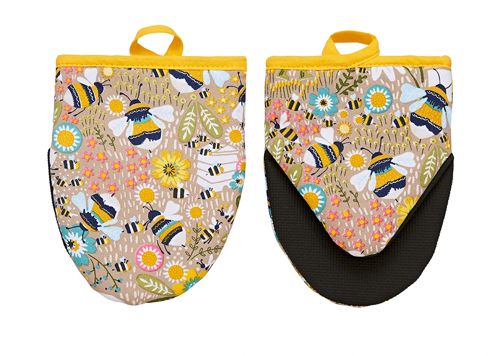 Ulster Weavers Bee Keeper kleine ovenwant katoen geel 2 stuks Ulster Weavers Bee Keeper Kleine Ovenwant Katoen Geel 2 Stuks -Beroemde Keukenseries Winkel 7bke022klein 1