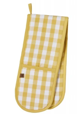 Ulster Weavers Gingham Yellow Lange Pannenlap Katoen Geel