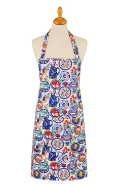 Ulster Weavers Mediterranean Plates Schort Katoen Blauw