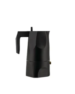 Alessi Ossidiana Mokapot 3-kops Aluminium Zwart