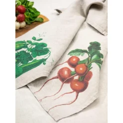 Oldenhof Radish & Peas Handdoek 42 X 60 Cm Linnen 2 Stuks -Beroemde Keukenseries Winkel linoroom kitchen towels radish and peas vertical lr5 1024x1024