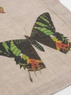 Oldenhof Flying Butterflies Servet 45 X 45 Cm Linnen 6 Stuks -Beroemde Keukenseries Winkel linoroom napkins butterflies vertical lr 12