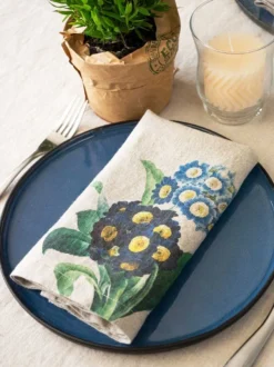 Oldenhof Garden Flowers Servet 45 X 45 Cm Linnen 6 Stuks -Beroemde Keukenseries Winkel linoroom napkins flowers vertical lr 12