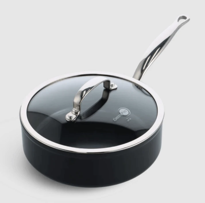 Greenpan Barcelona Pro Sauteerpan Met Keramische Laag En Glasdeksel ø 28 Cm