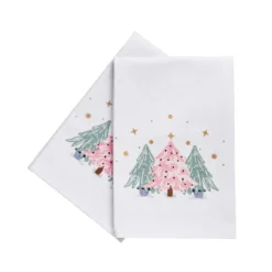 Ulster Weavers Frosty Trees Servet Gerecycled Katoen Groen 2-delig